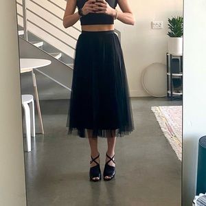 Adrianna Papell Sunburst Tulle Skirt